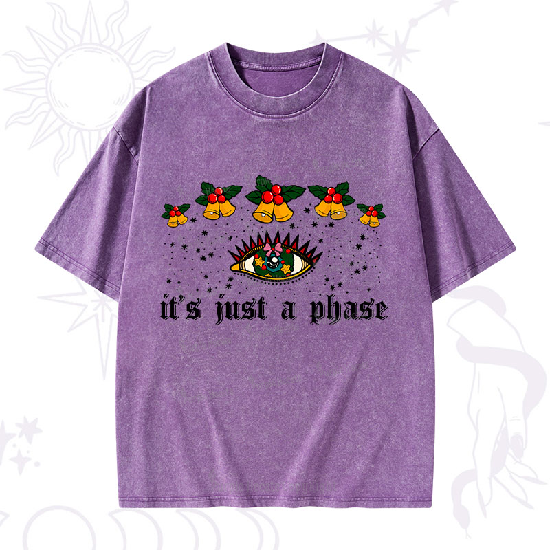 Purplehecate Christmas Girl Power Washed T-Shirt
