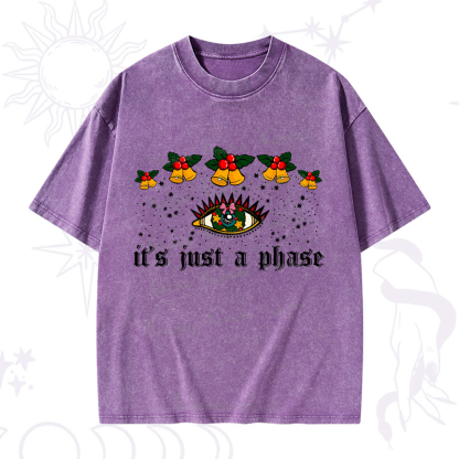 Purplehecate Christmas Girl Power Washed T-Shirt