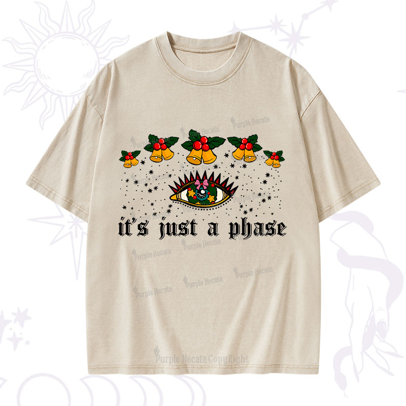 Purplehecate Christmas Girl Power Washed T-Shirt