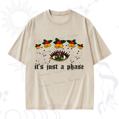 Purplehecate Christmas Girl Power Washed T-Shirt