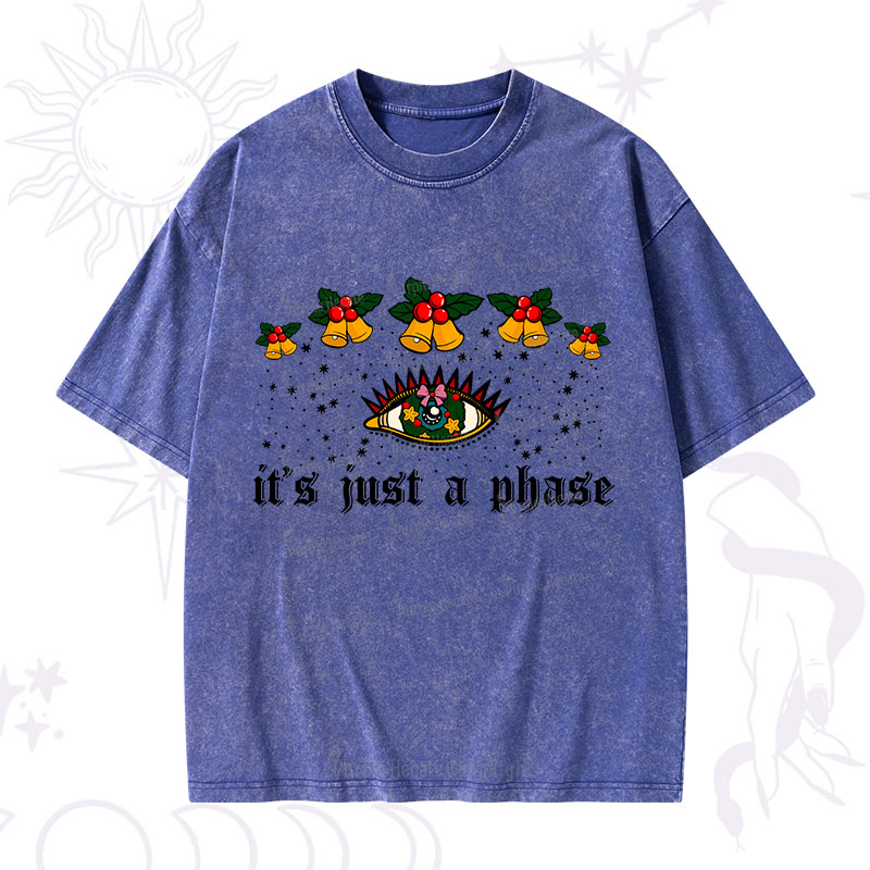 Purplehecate Christmas Girl Power Washed T-Shirt