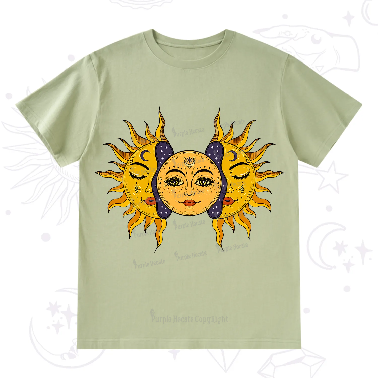Purplehecate Celestial Twin Suns T-Shirt