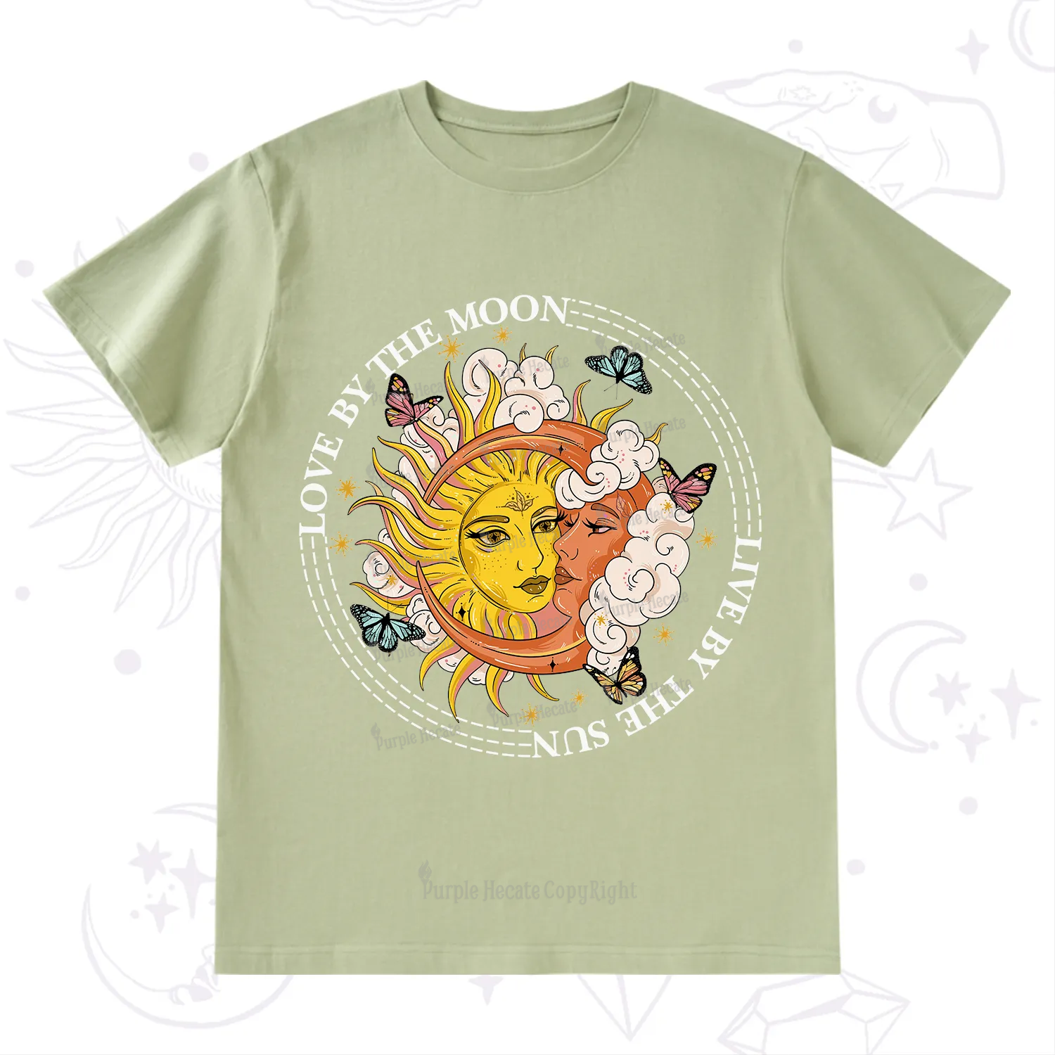Purplehecate Live By The Sun Love By The Moon T-Shirt