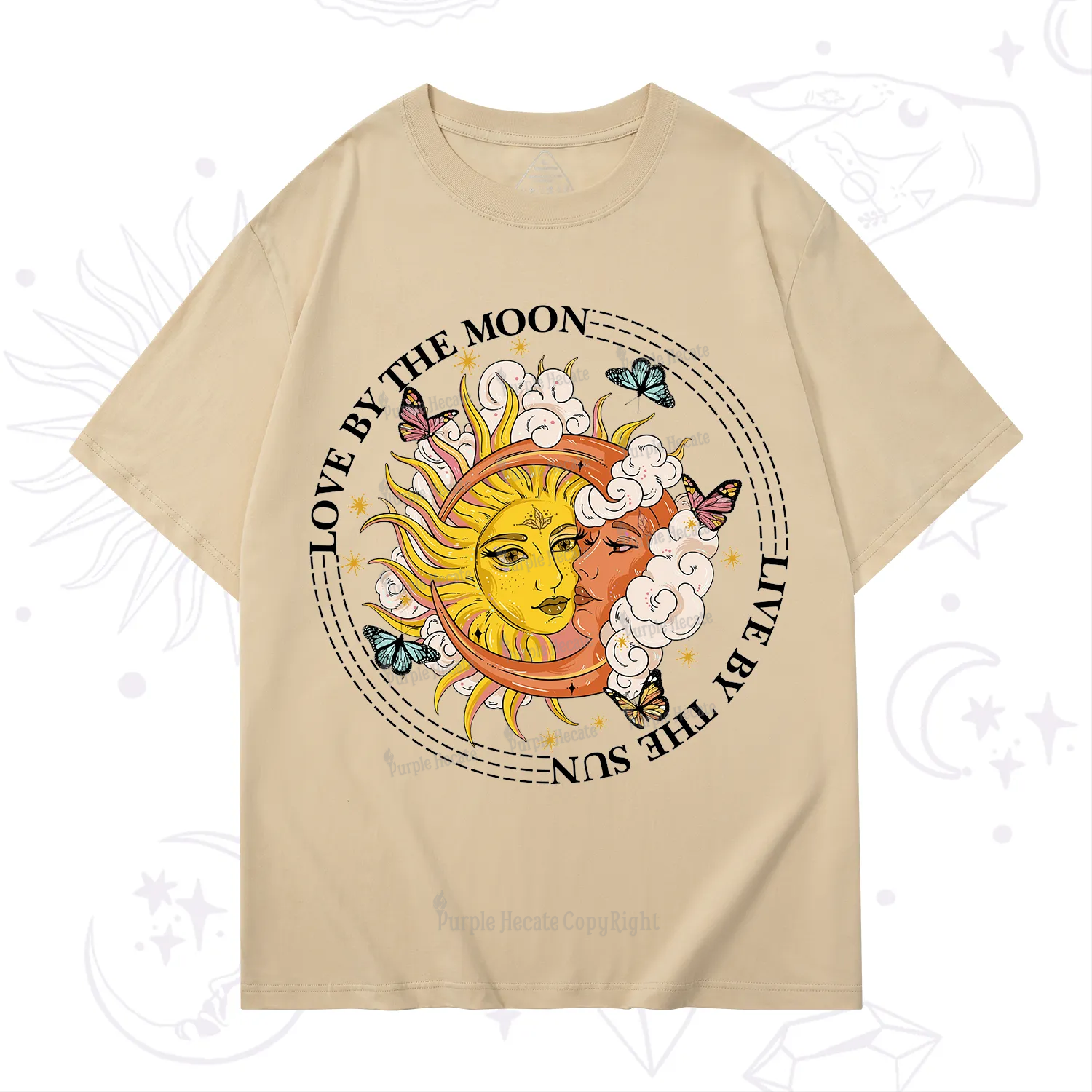 Purplehecate Live By The Sun Love By The Moon T-Shirt