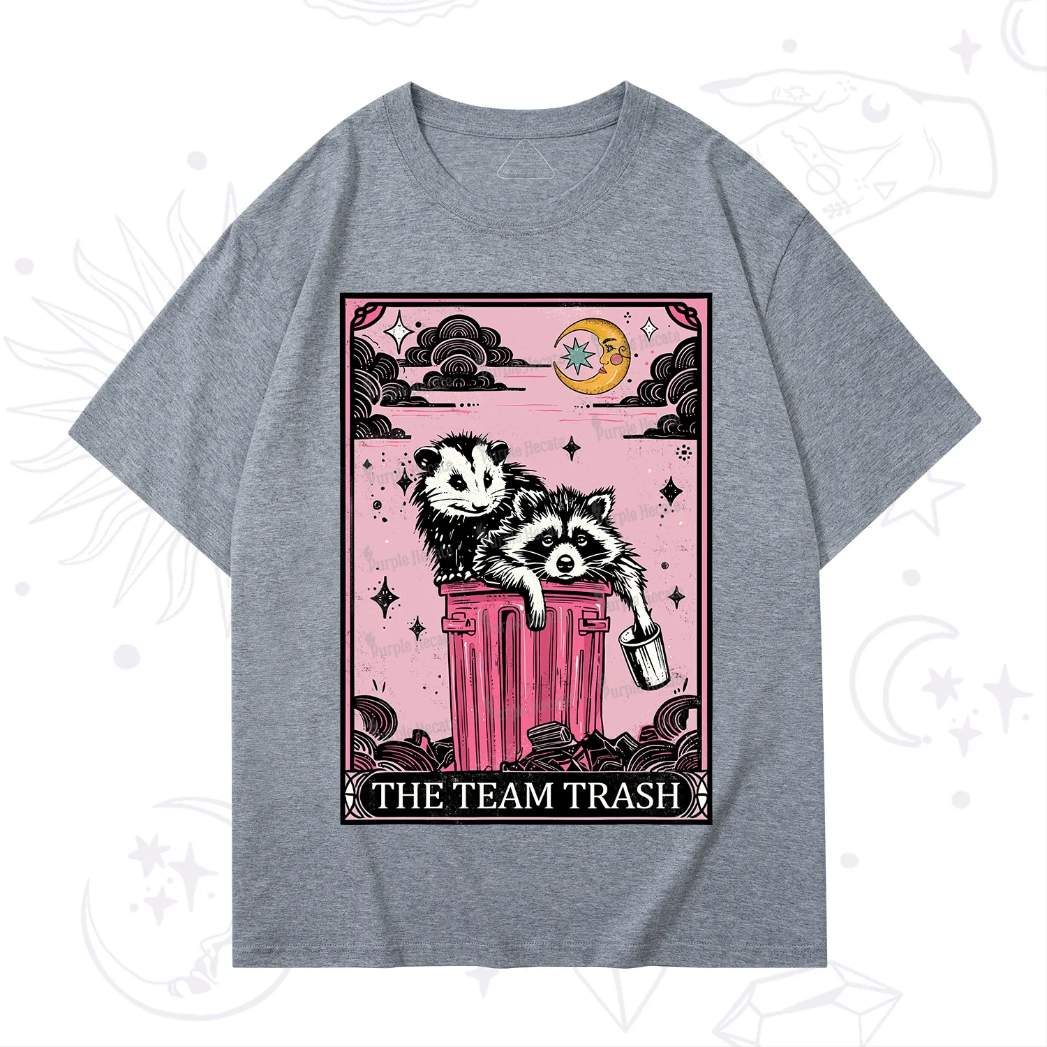 Purplehecate The Team Trash Raccoon & Possum Tarot T-Shirt
