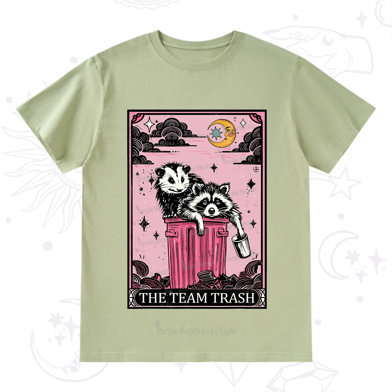 Purplehecate The Team Trash Raccoon & Possum Tarot T-Shirt