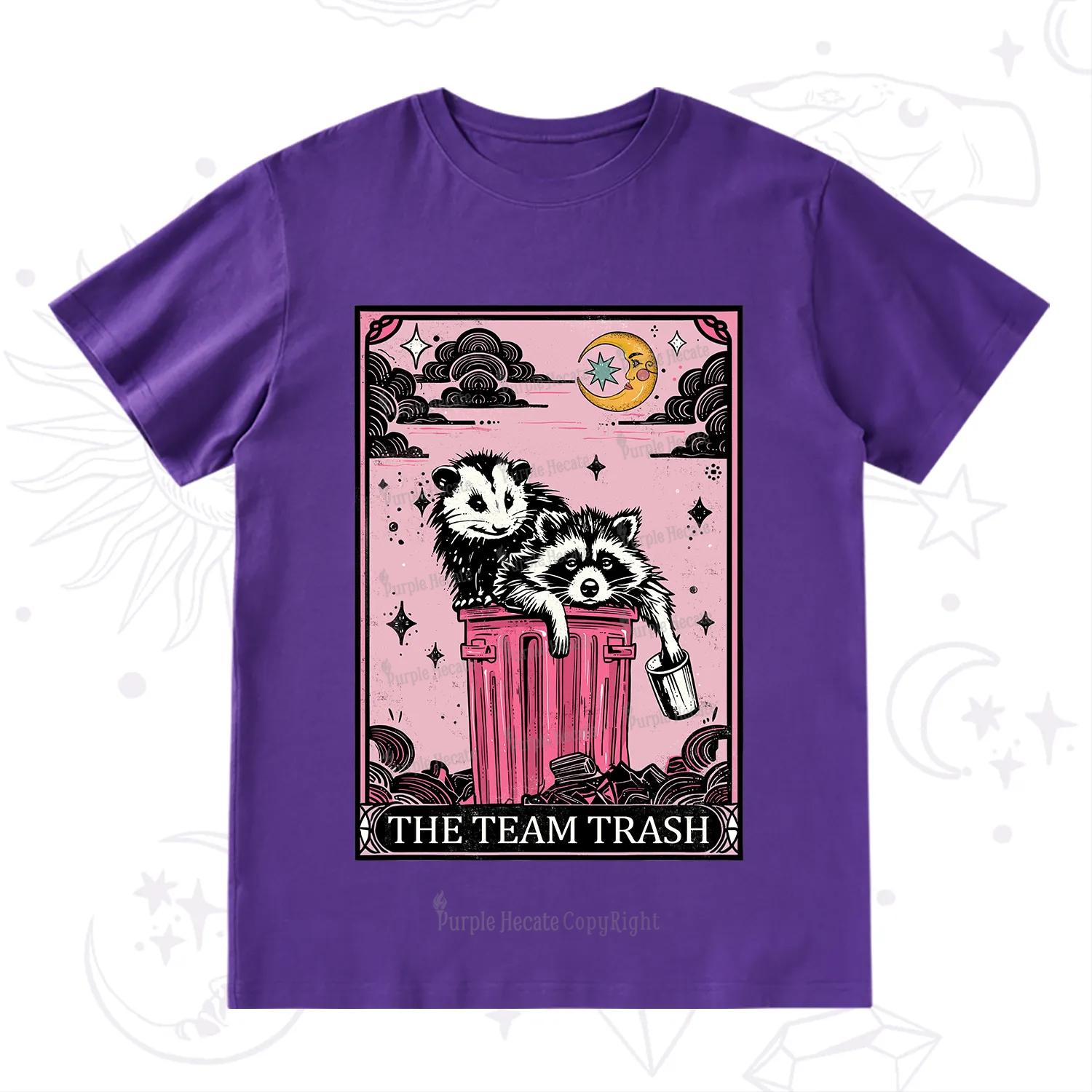 Purplehecate The Team Trash Raccoon & Possum Tarot T-Shirt