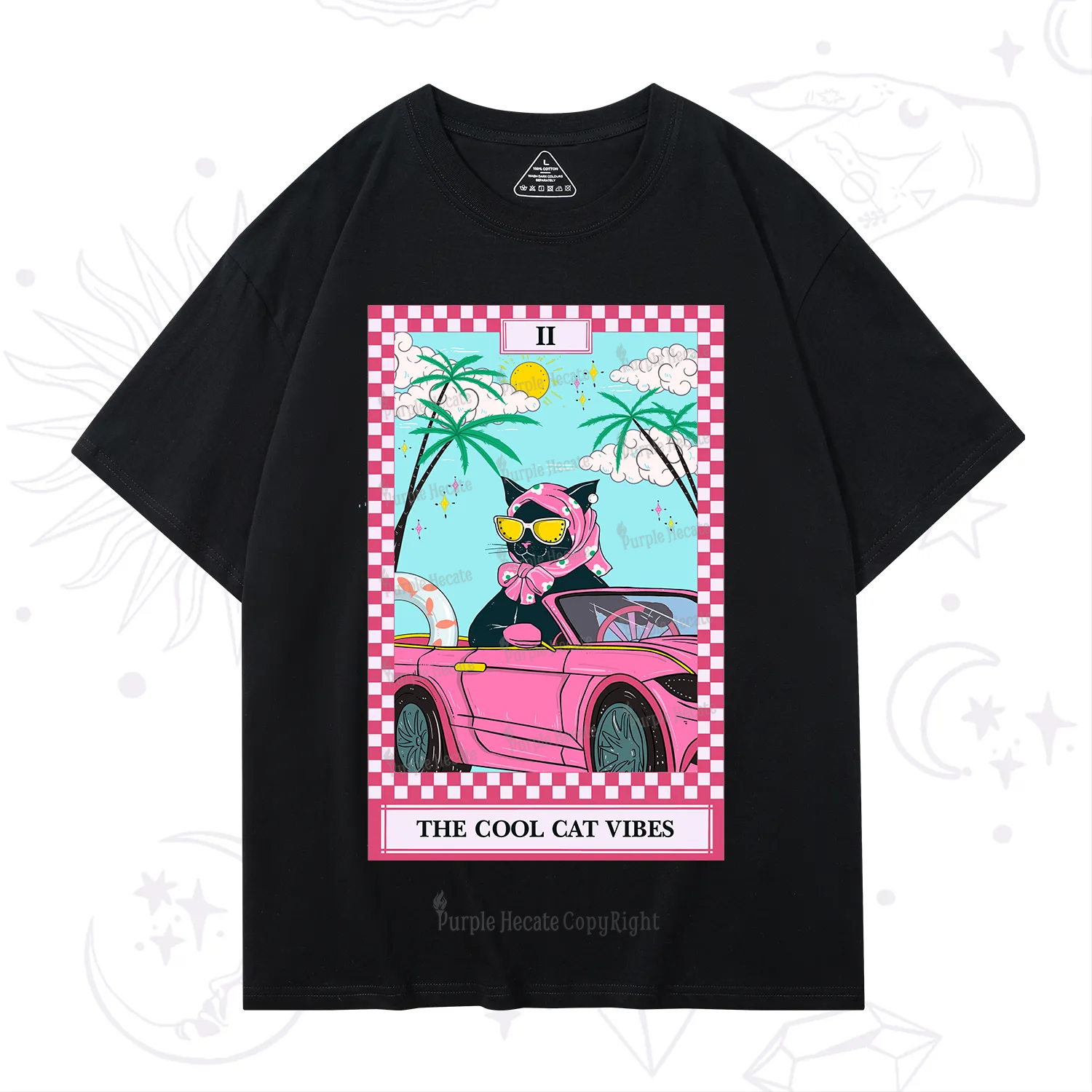 Purplehecate The Cool Cat Vibes Tarot T-Shirt