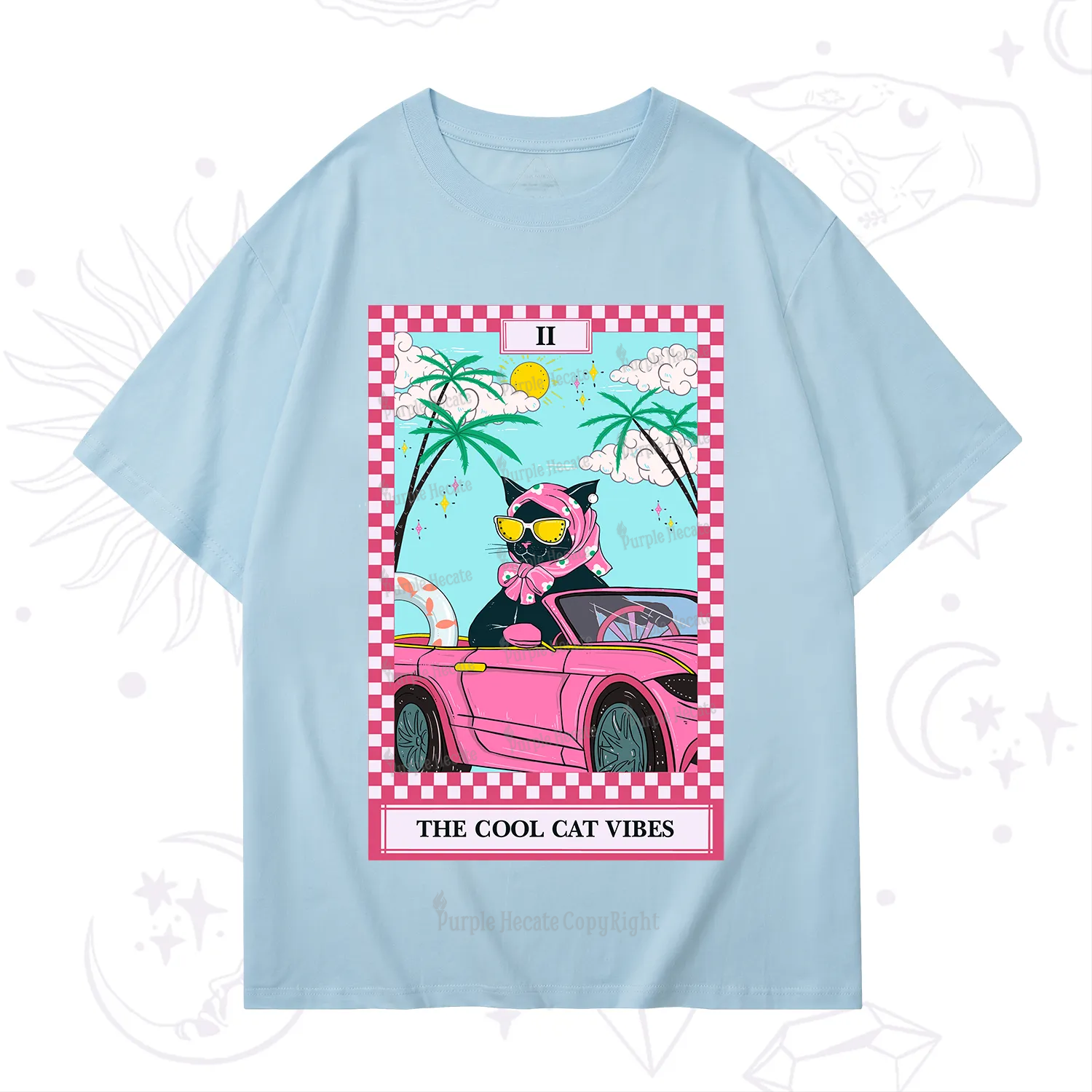 Purplehecate The Cool Cat Vibes Tarot T-Shirt