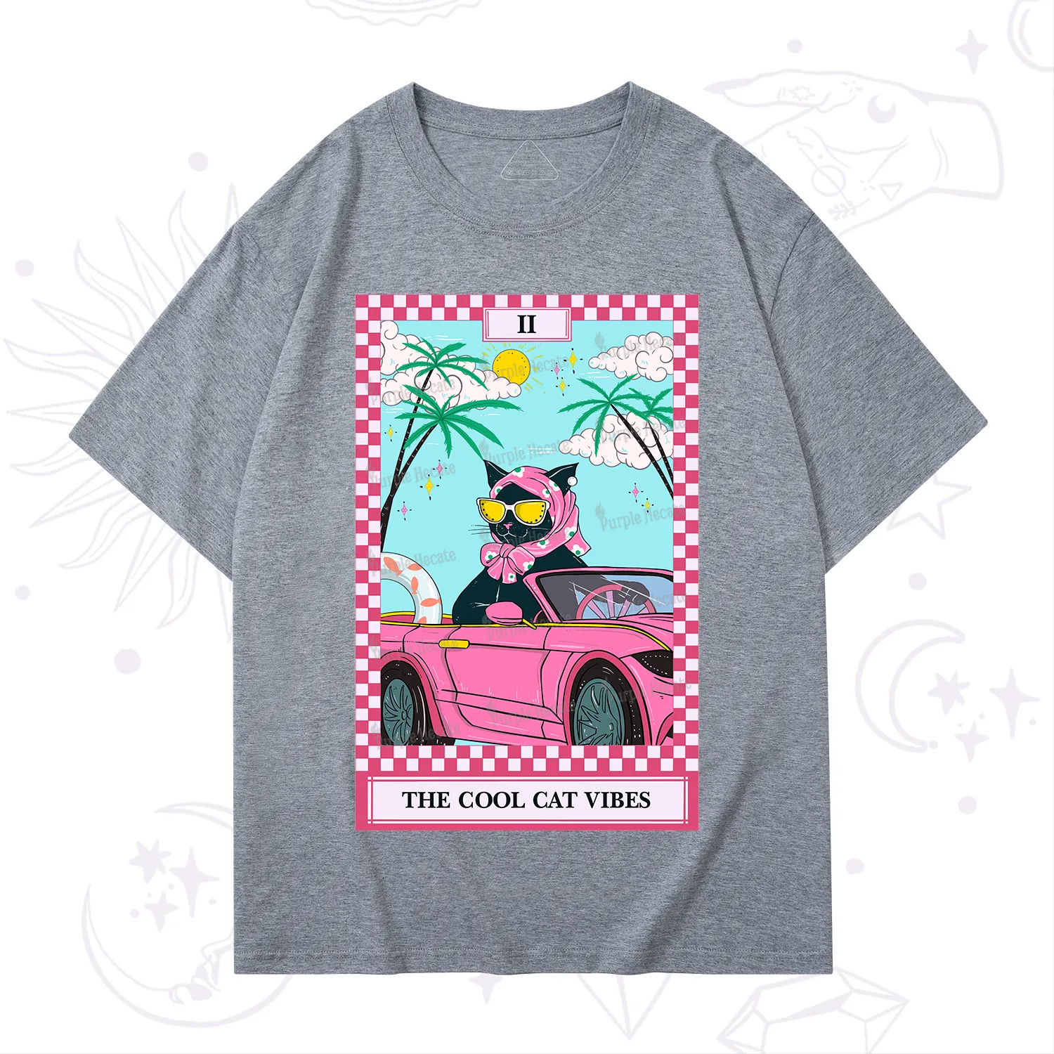 Purplehecate The Cool Cat Vibes Tarot T-Shirt