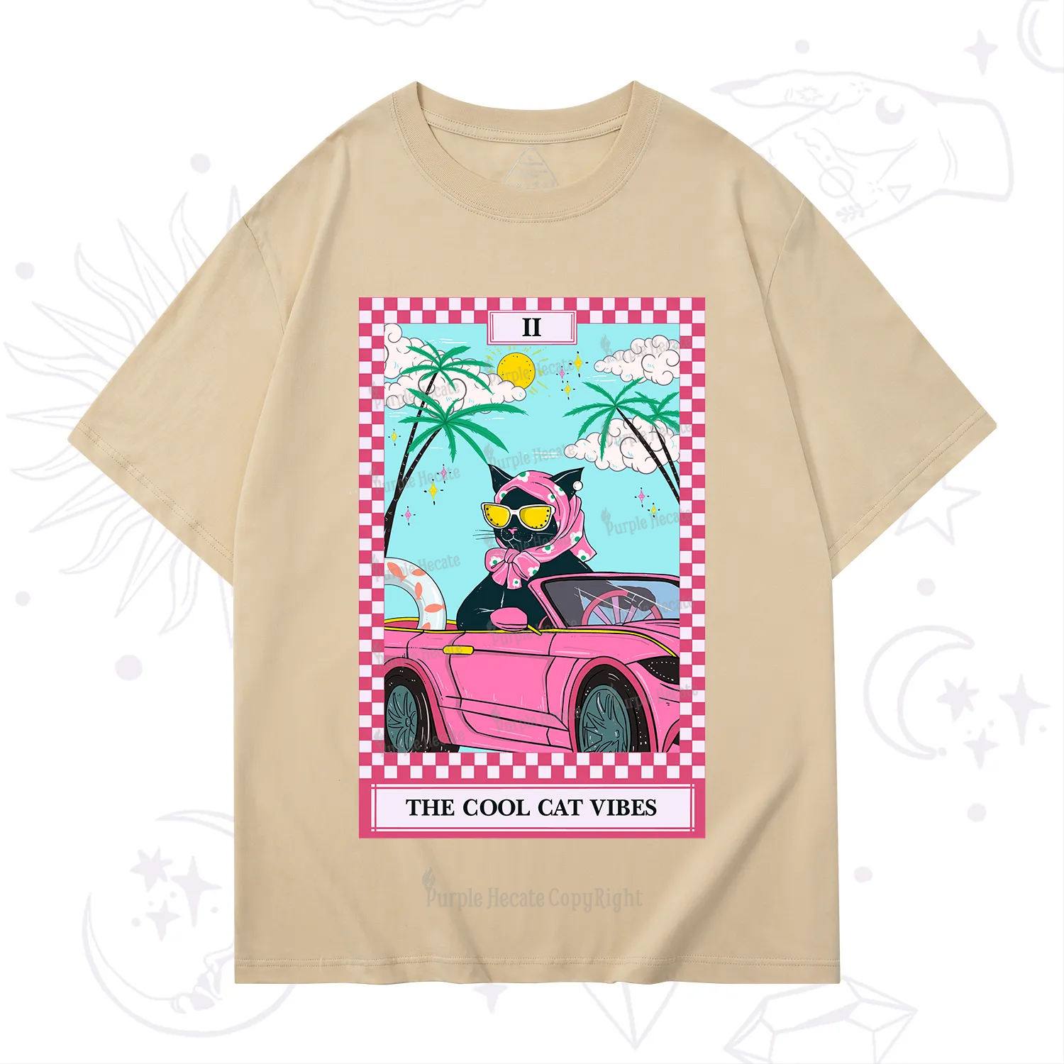Purplehecate The Cool Cat Vibes Tarot T-Shirt