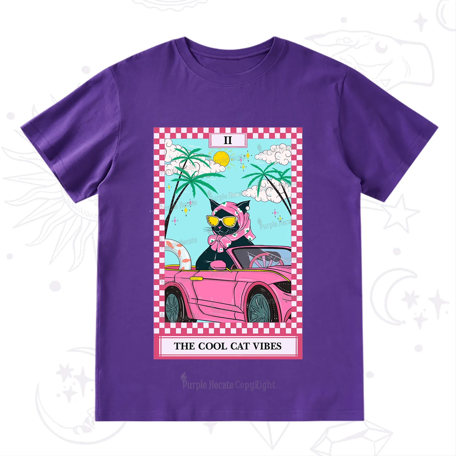 Purplehecate The Cool Cat Vibes Tarot T-Shirt