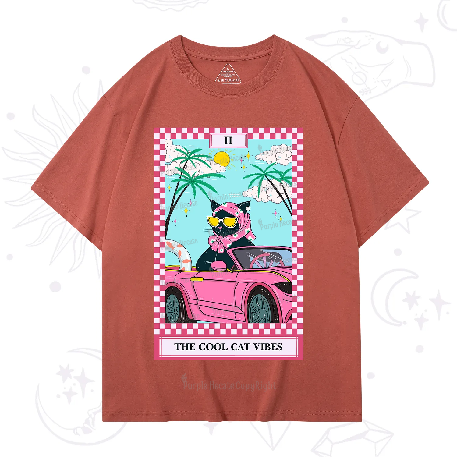 Purplehecate The Cool Cat Vibes Tarot T-Shirt