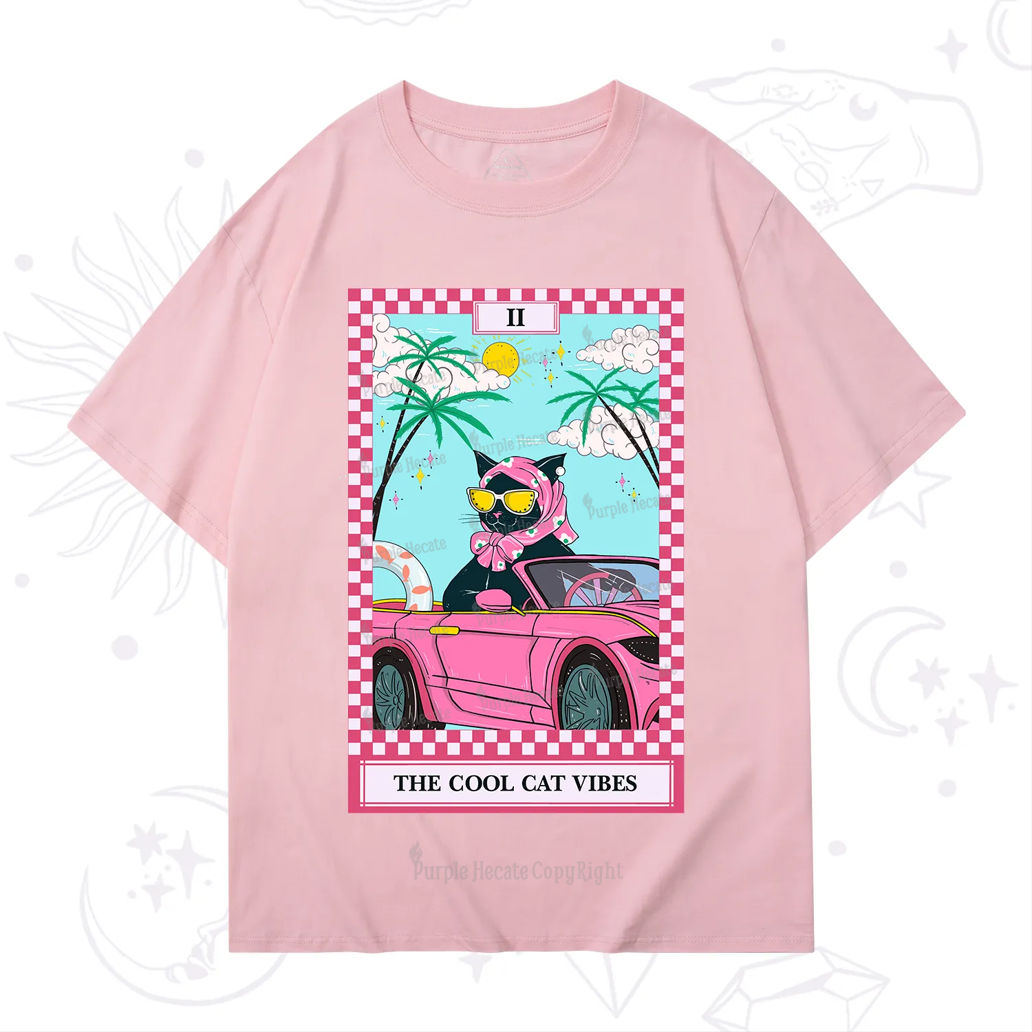 Purplehecate The Cool Cat Vibes Tarot T-Shirt