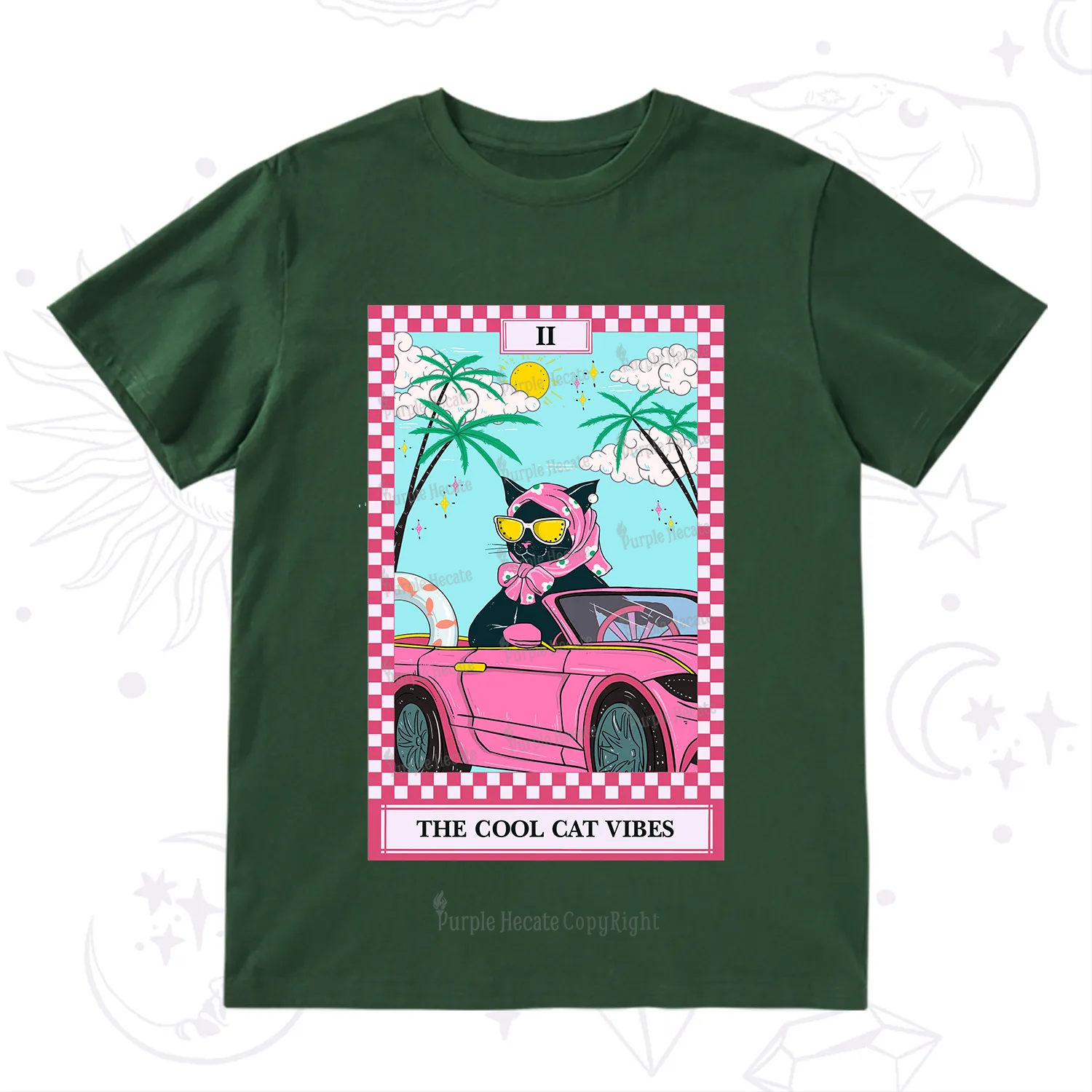Purplehecate The Cool Cat Vibes Tarot T-Shirt