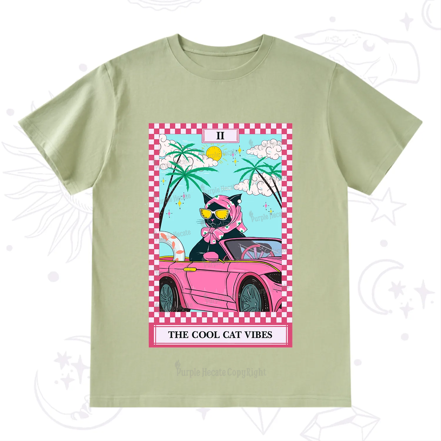 Purplehecate The Cool Cat Vibes Tarot T-Shirt