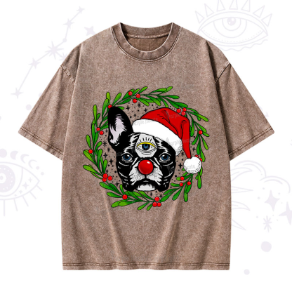 Purplehecate Christmas Celestial Canine Washed T-Shirt