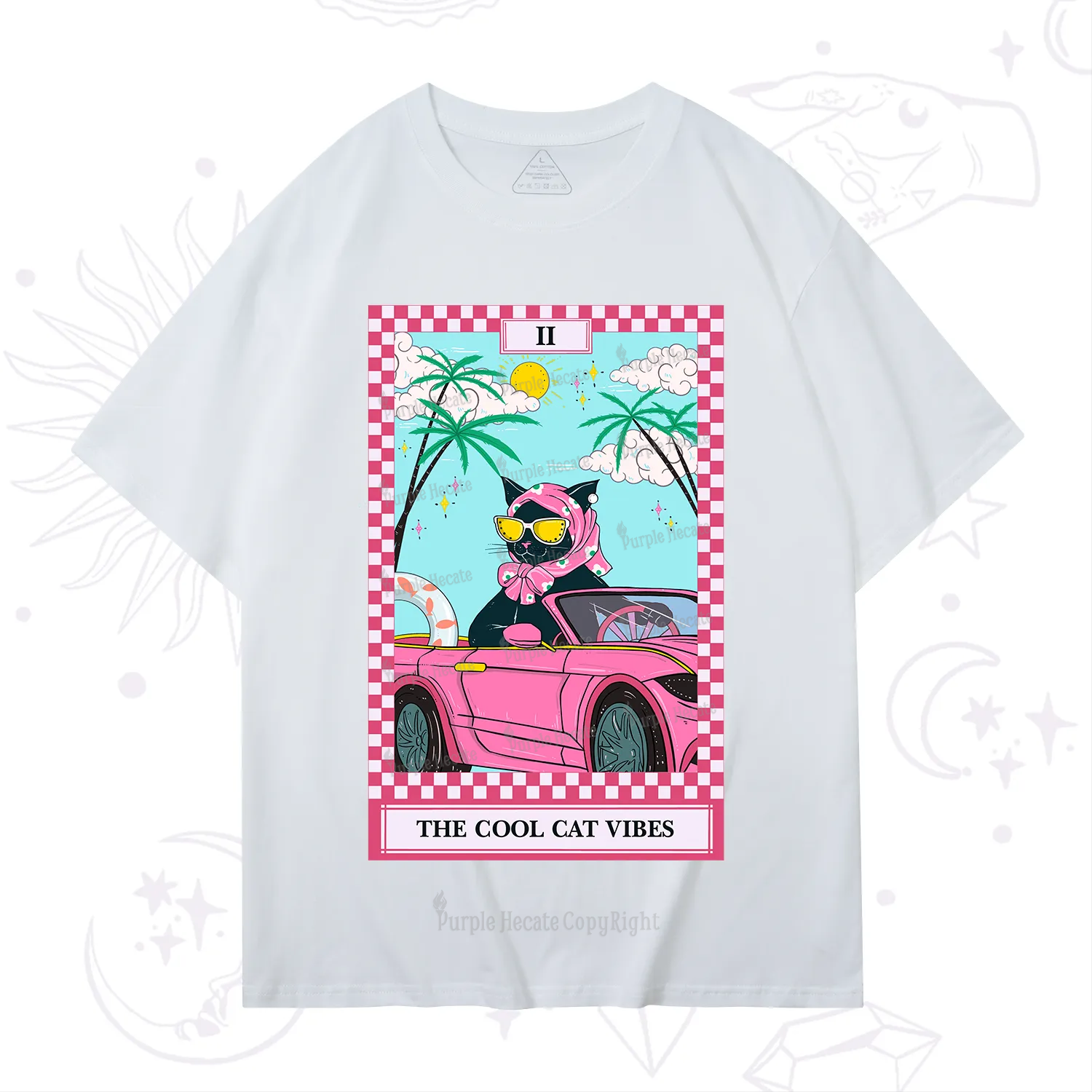 Purplehecate The Cool Cat Vibes Tarot T-Shirt