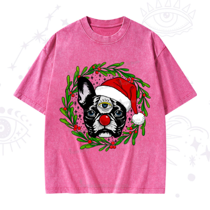 Purplehecate Christmas Celestial Canine Washed T-Shirt