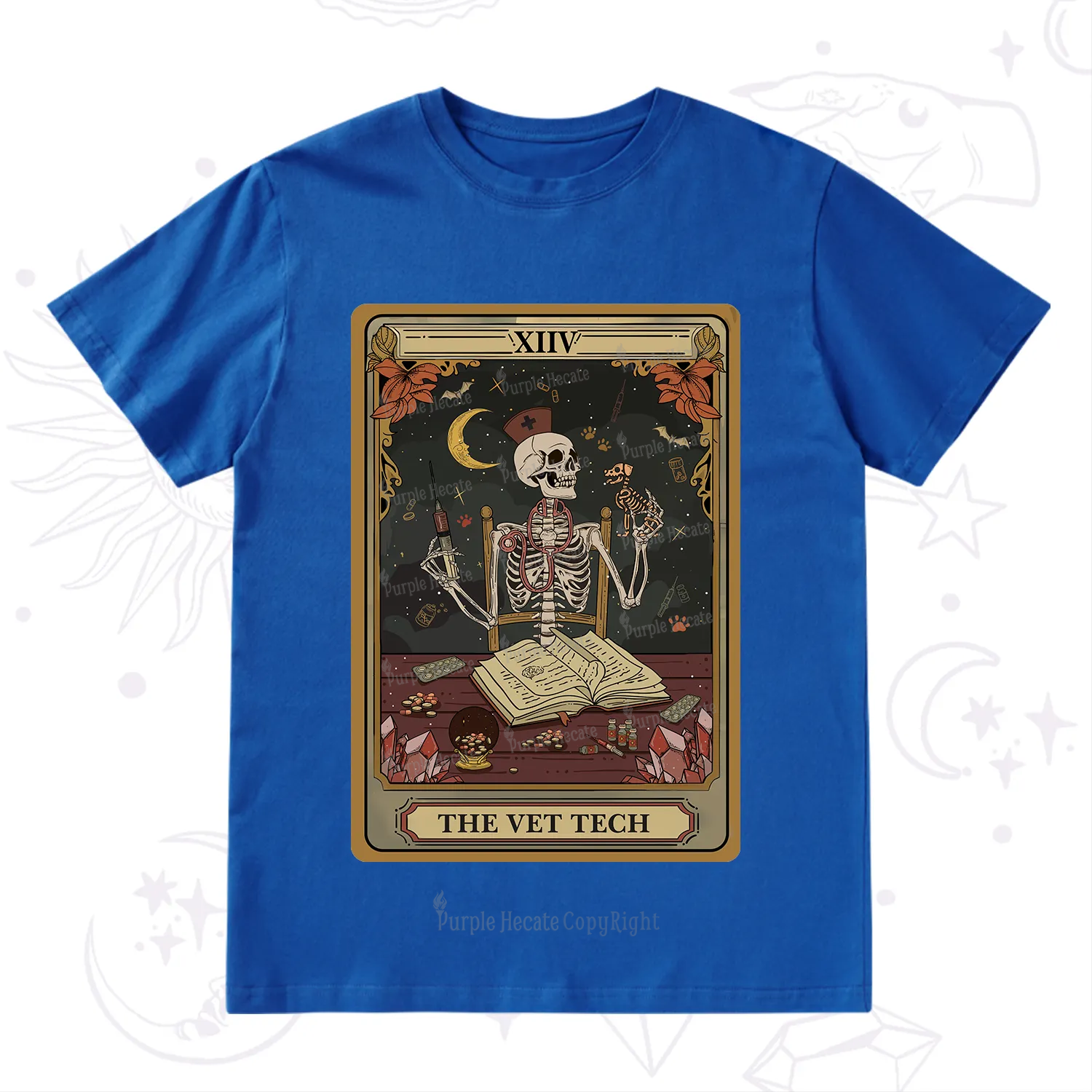 Purplehecate The Vet Tech Skeleton Tarot T-Shirt