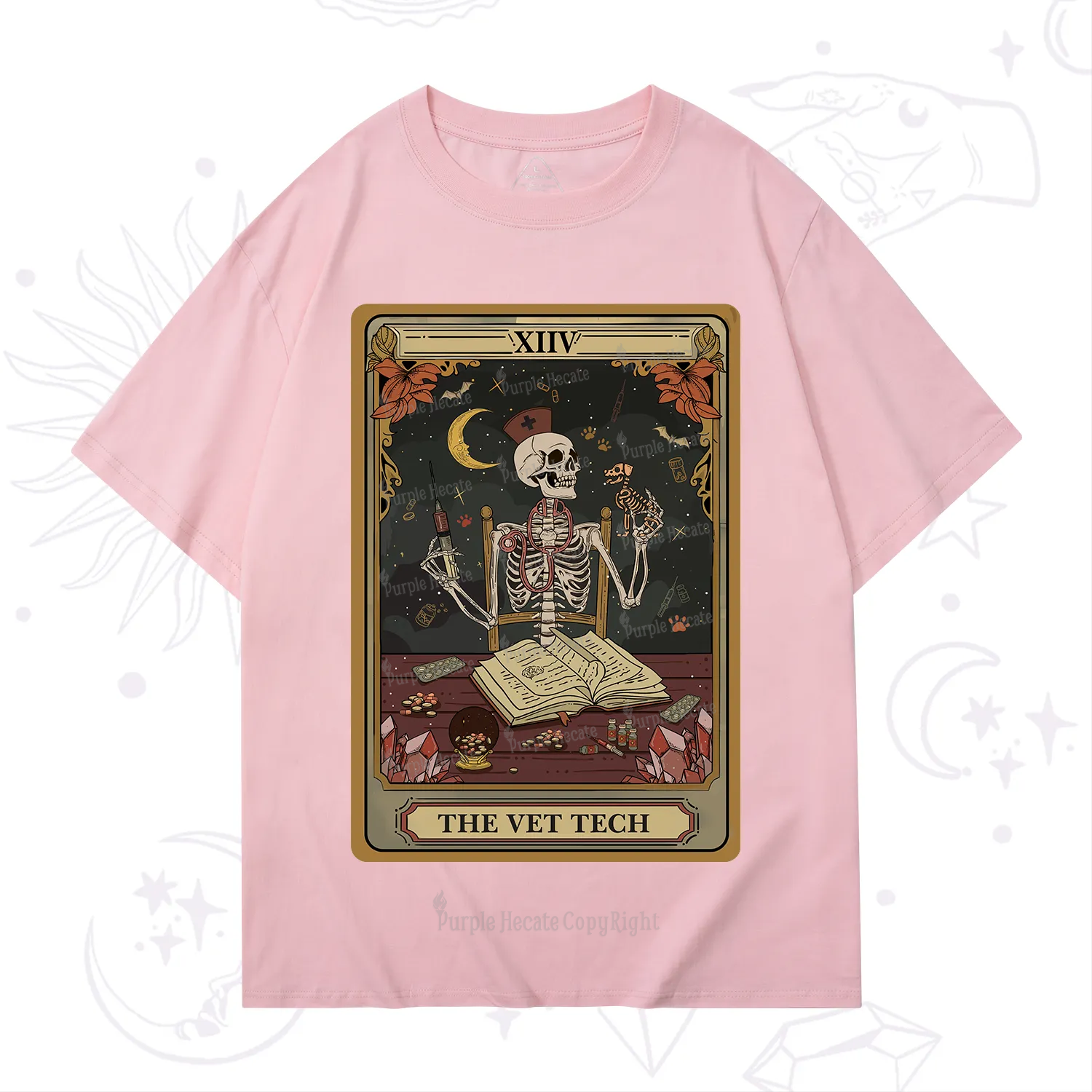 Purplehecate The Vet Tech Skeleton Tarot T-Shirt
