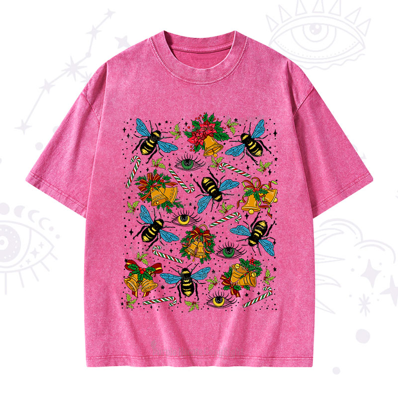 Purplehecate Christmas The Bee's Knees Washed T-Shirt