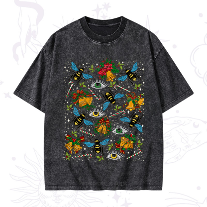 Purplehecate Christmas The Bee's Knees Washed T-Shirt