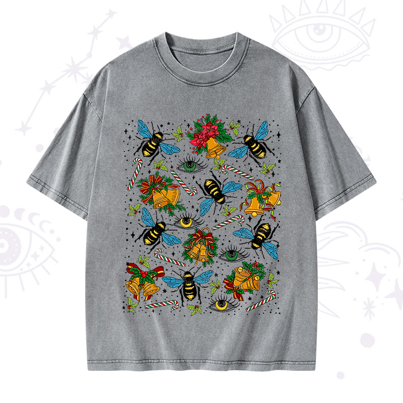 Purplehecate Christmas The Bee's Knees Washed T-Shirt