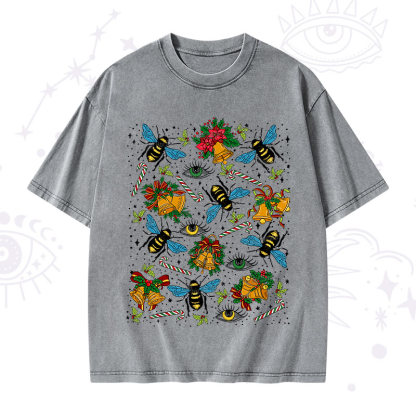 Purplehecate Christmas The Bee's Knees Washed T-Shirt