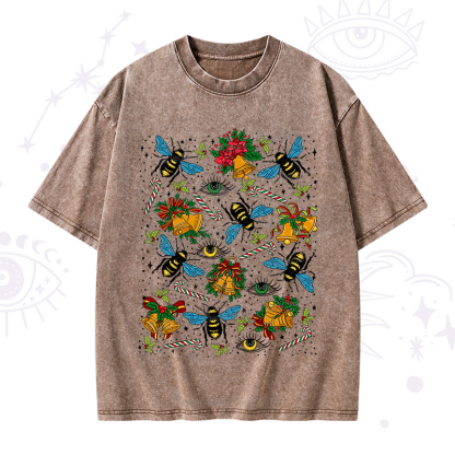 Purplehecate Christmas The Bee's Knees Washed T-Shirt
