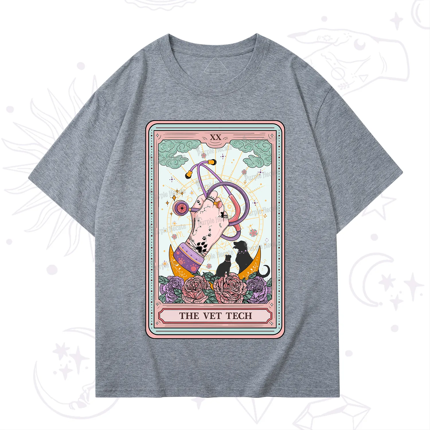 Purplehecate The Vet Tech Tarot T-Shirt