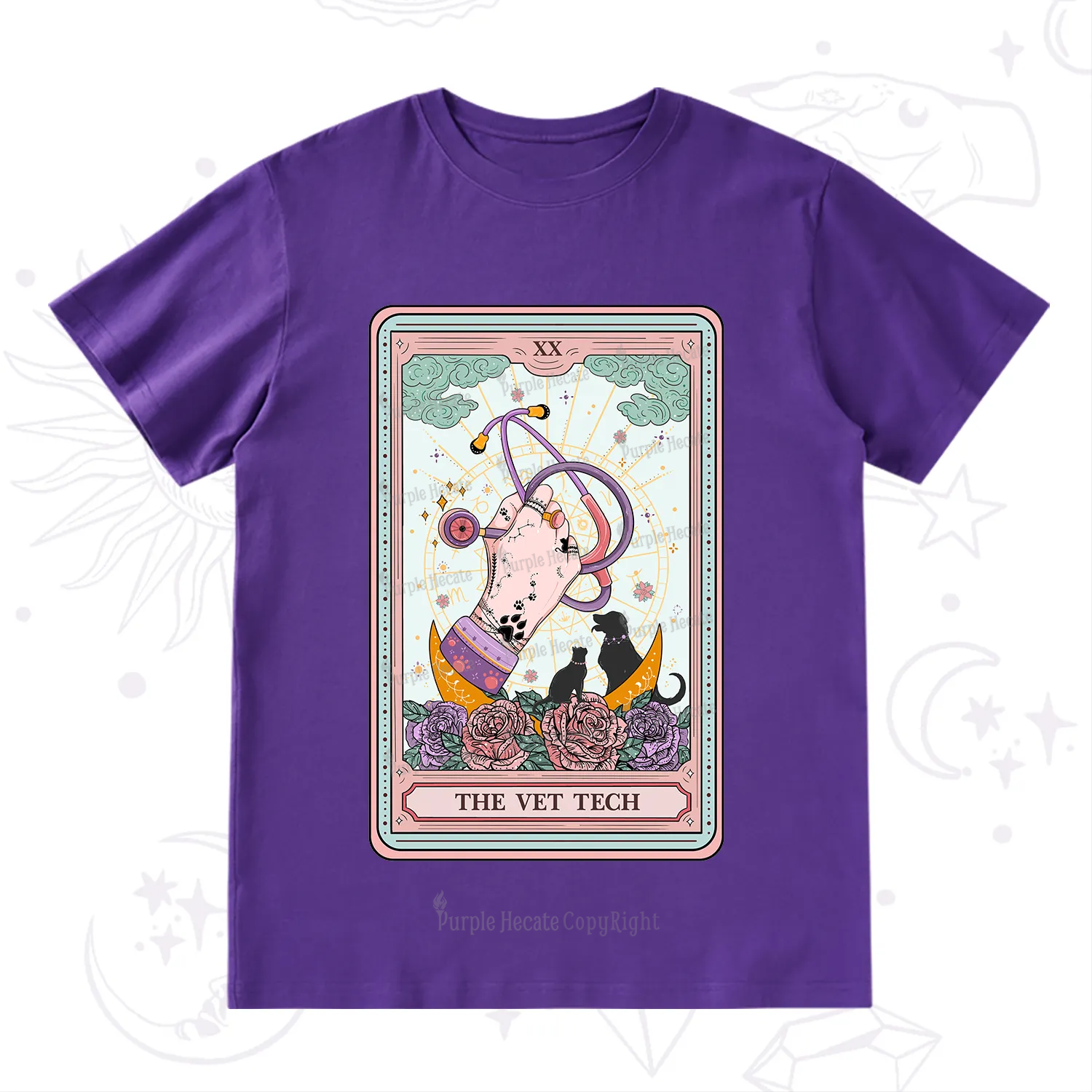 Purplehecate The Vet Tech Tarot T-Shirt