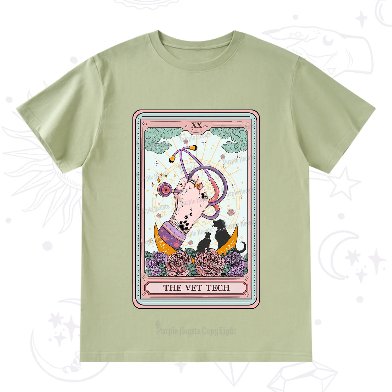 Purplehecate The Vet Tech Tarot T-Shirt