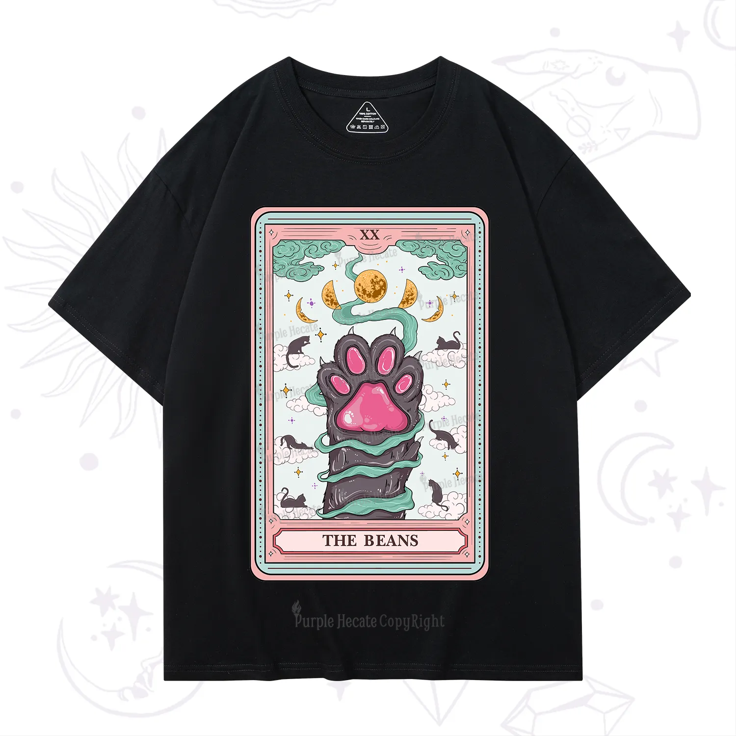 Purplehecate The Beans Cat Tarot T-Shirt