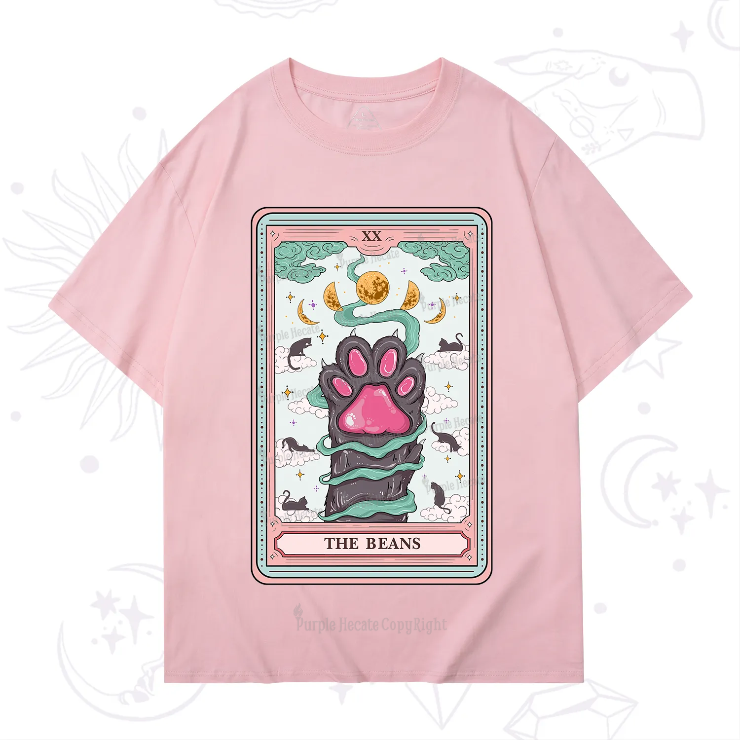 Purplehecate The Beans Cat Tarot T-Shirt