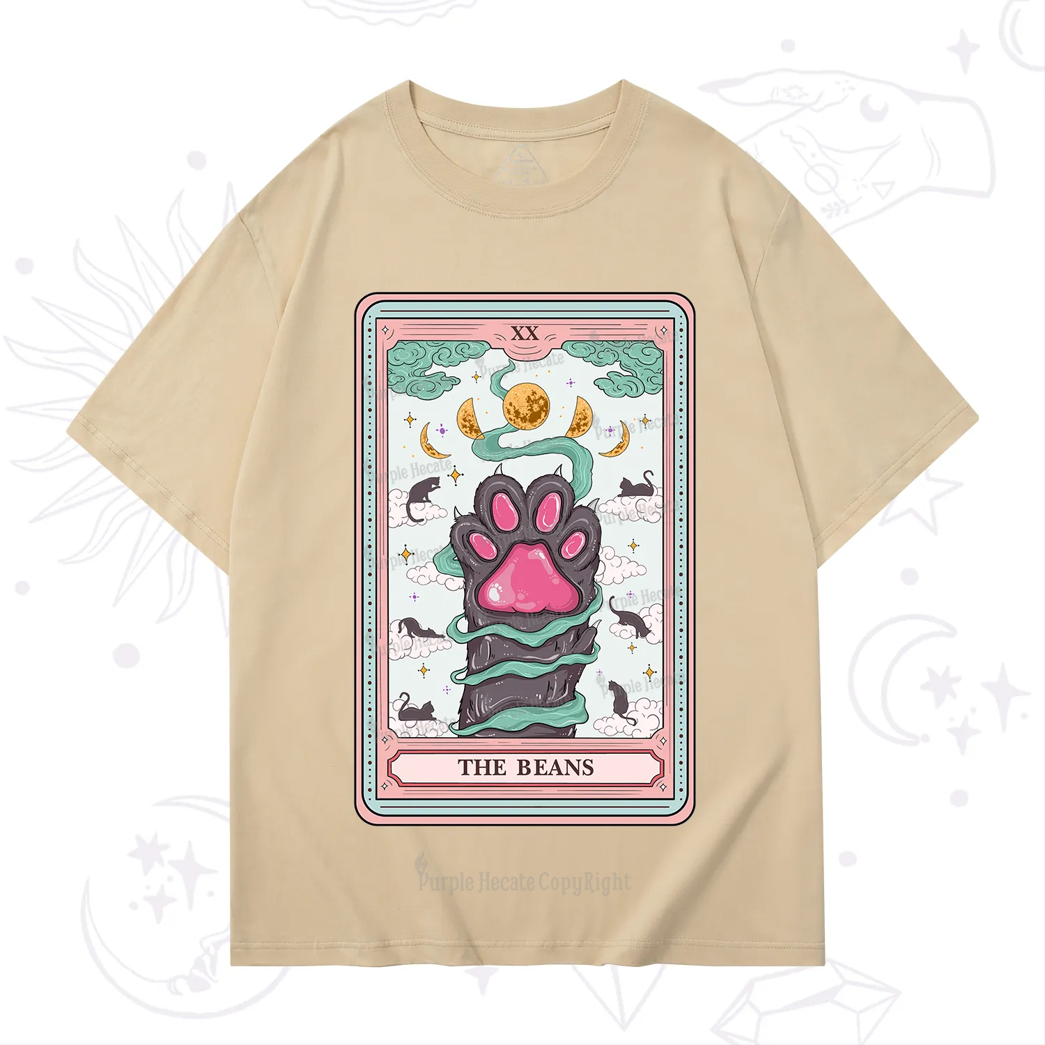Purplehecate The Beans Cat Tarot T-Shirt