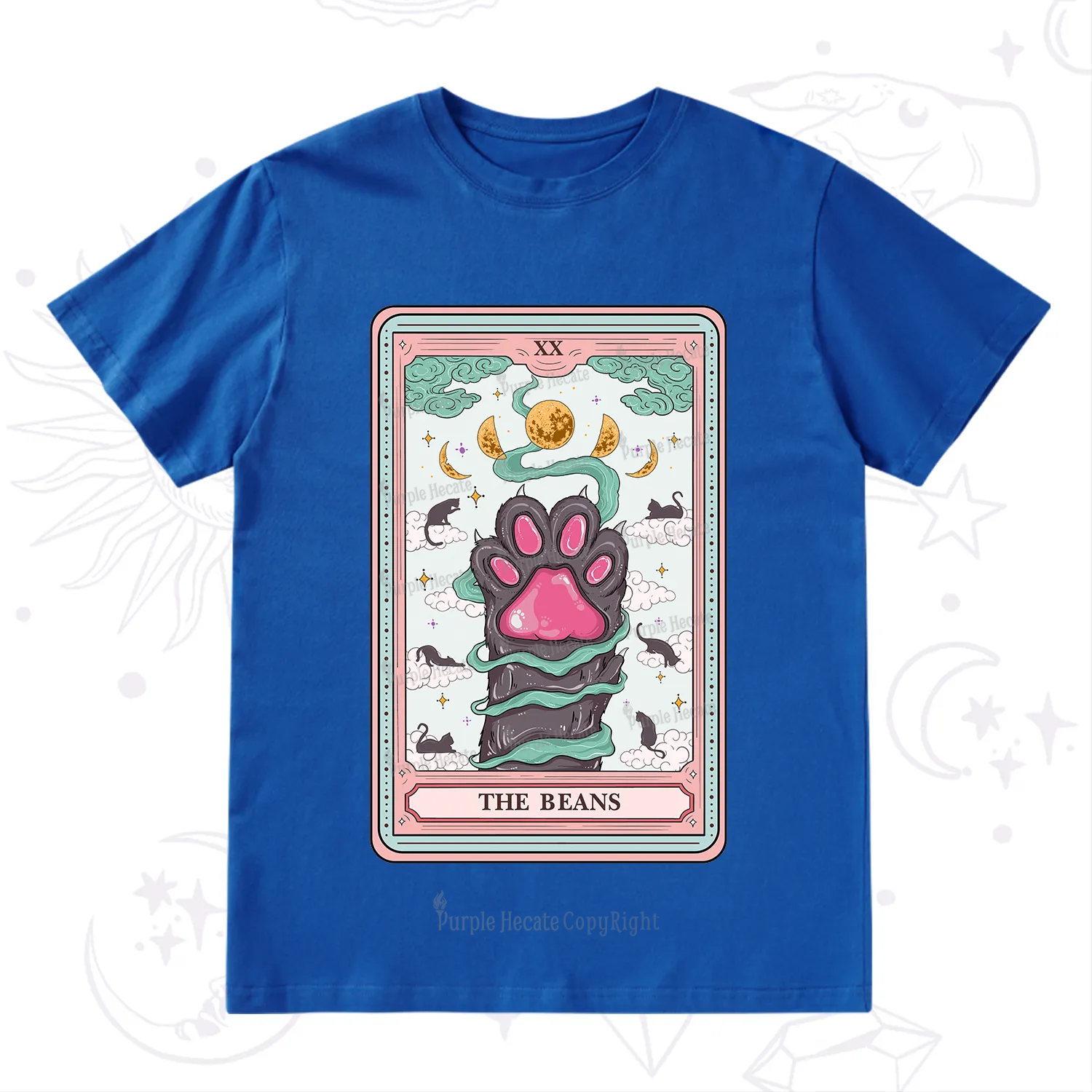 Purplehecate The Beans Cat Tarot T-Shirt