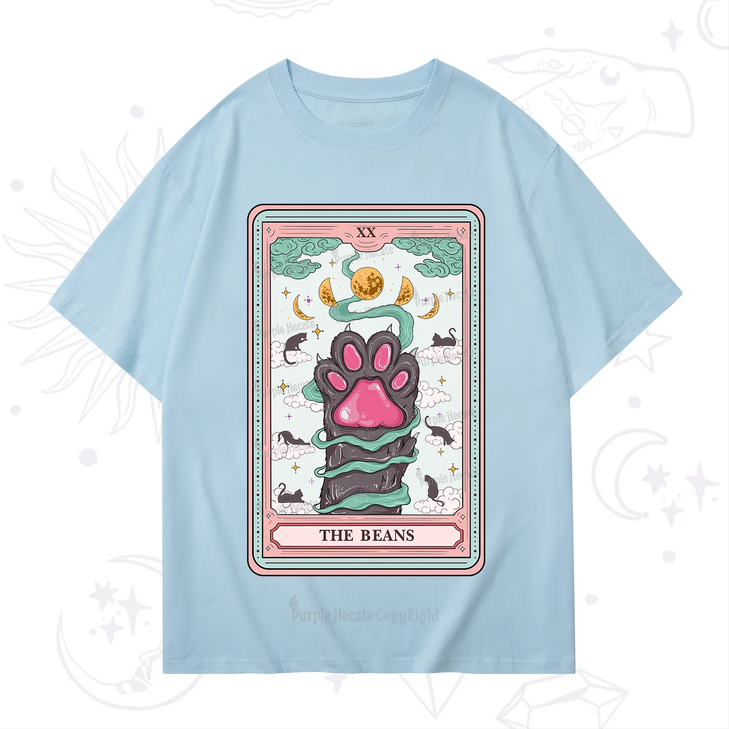 Purplehecate The Beans Cat Tarot T-Shirt