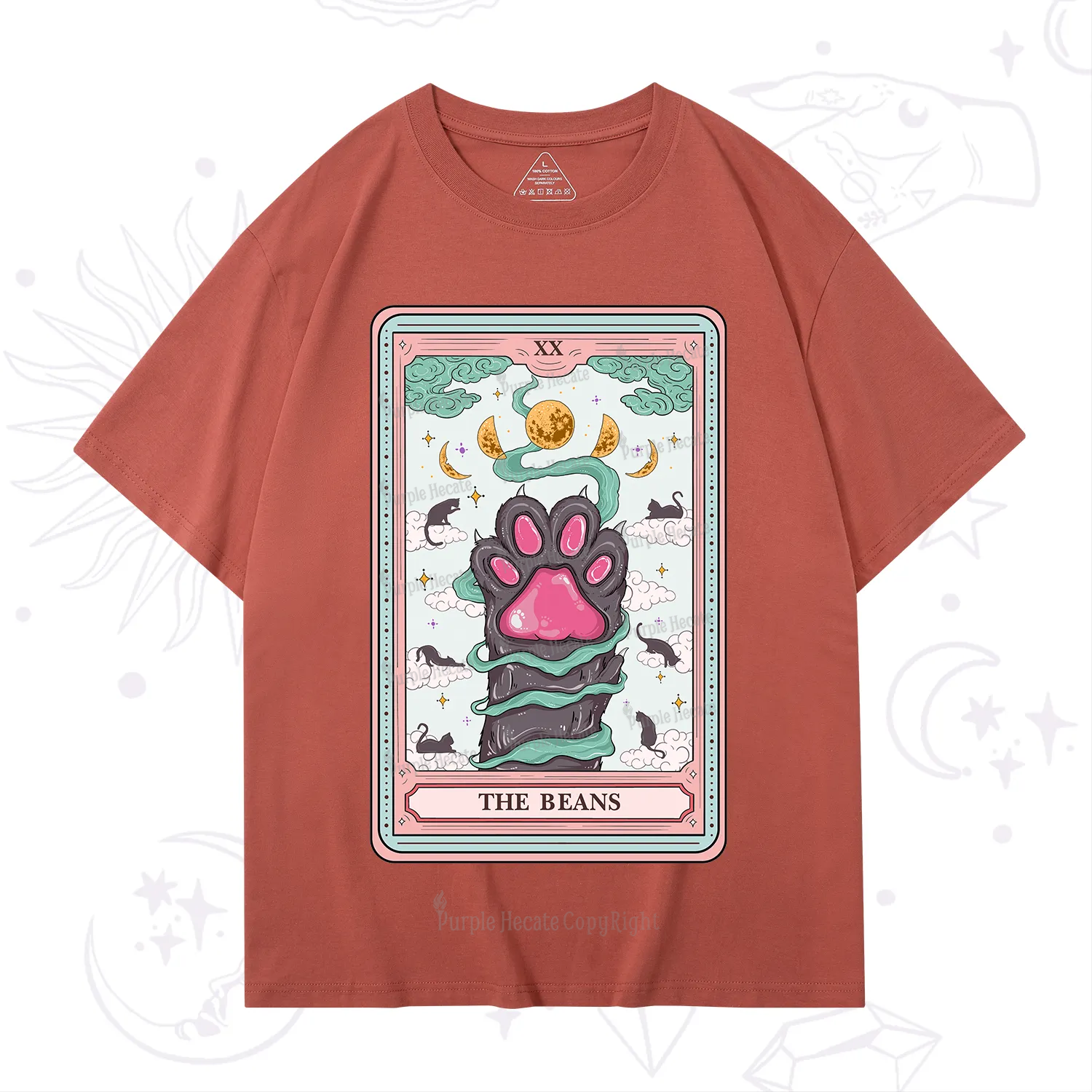 Purplehecate The Beans Cat Tarot T-Shirt