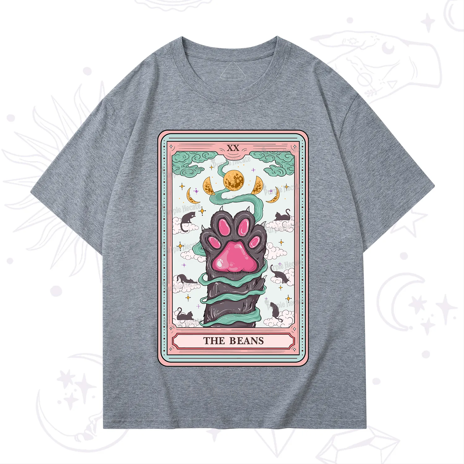 Purplehecate The Beans Cat Tarot T-Shirt