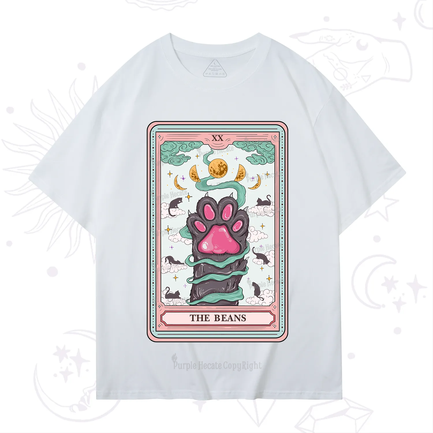 Purplehecate The Beans Cat Tarot T-Shirt