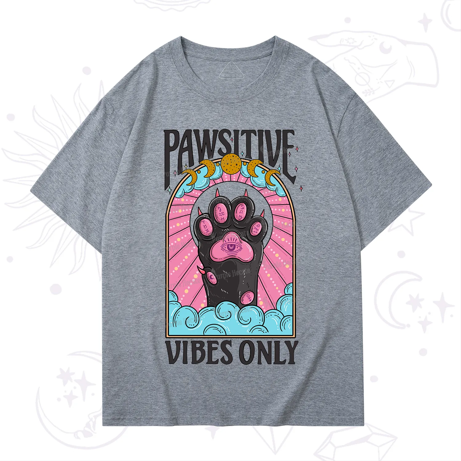Purplehecate Pawsitive Vibes Only T-Shirt