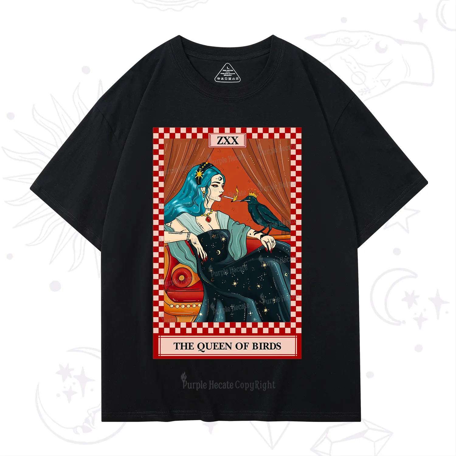 Purplehecate The Queen Of Birds Tarot  T-Shirt