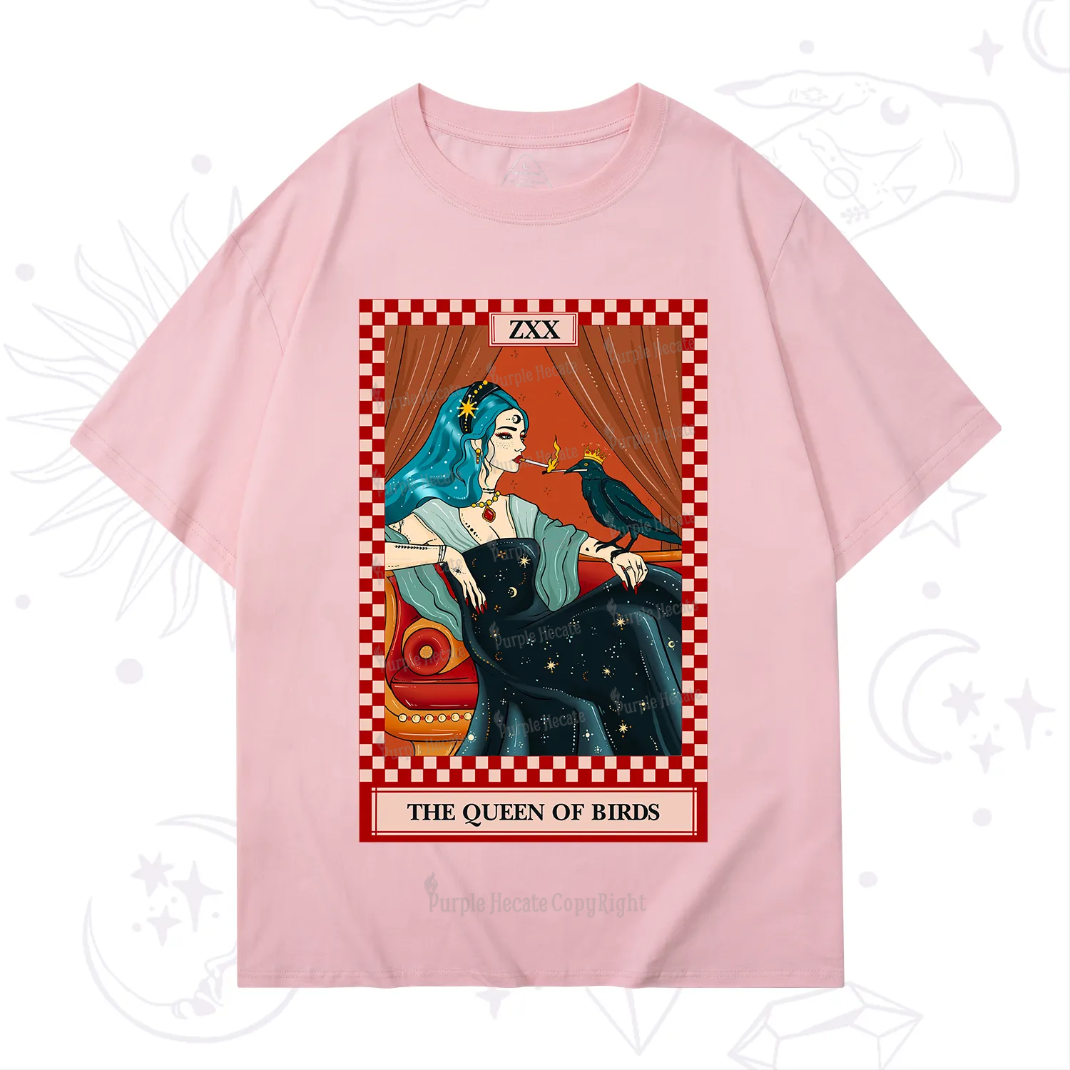 Purplehecate The Queen Of Birds Tarot  T-Shirt