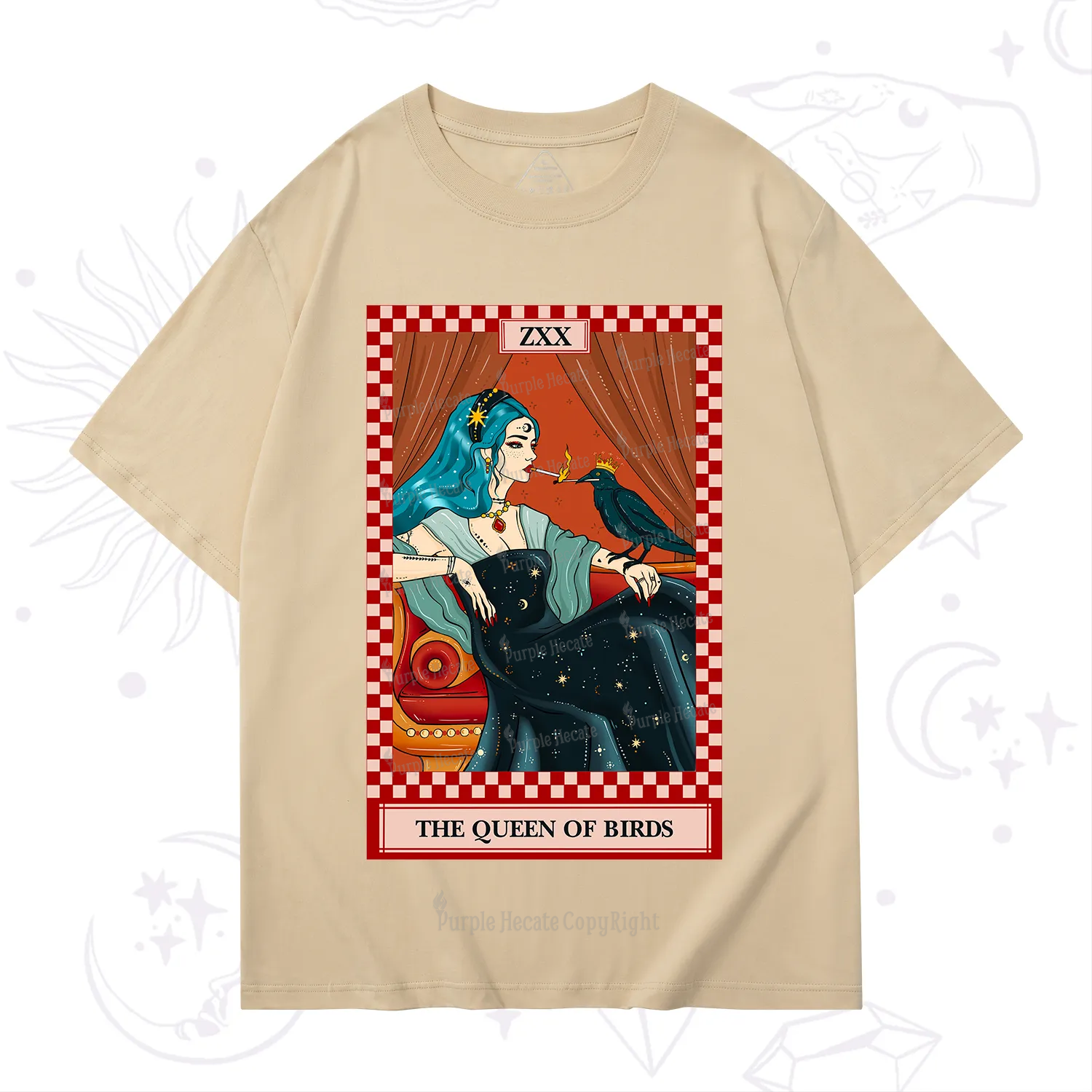 Purplehecate The Queen Of Birds Tarot  T-Shirt