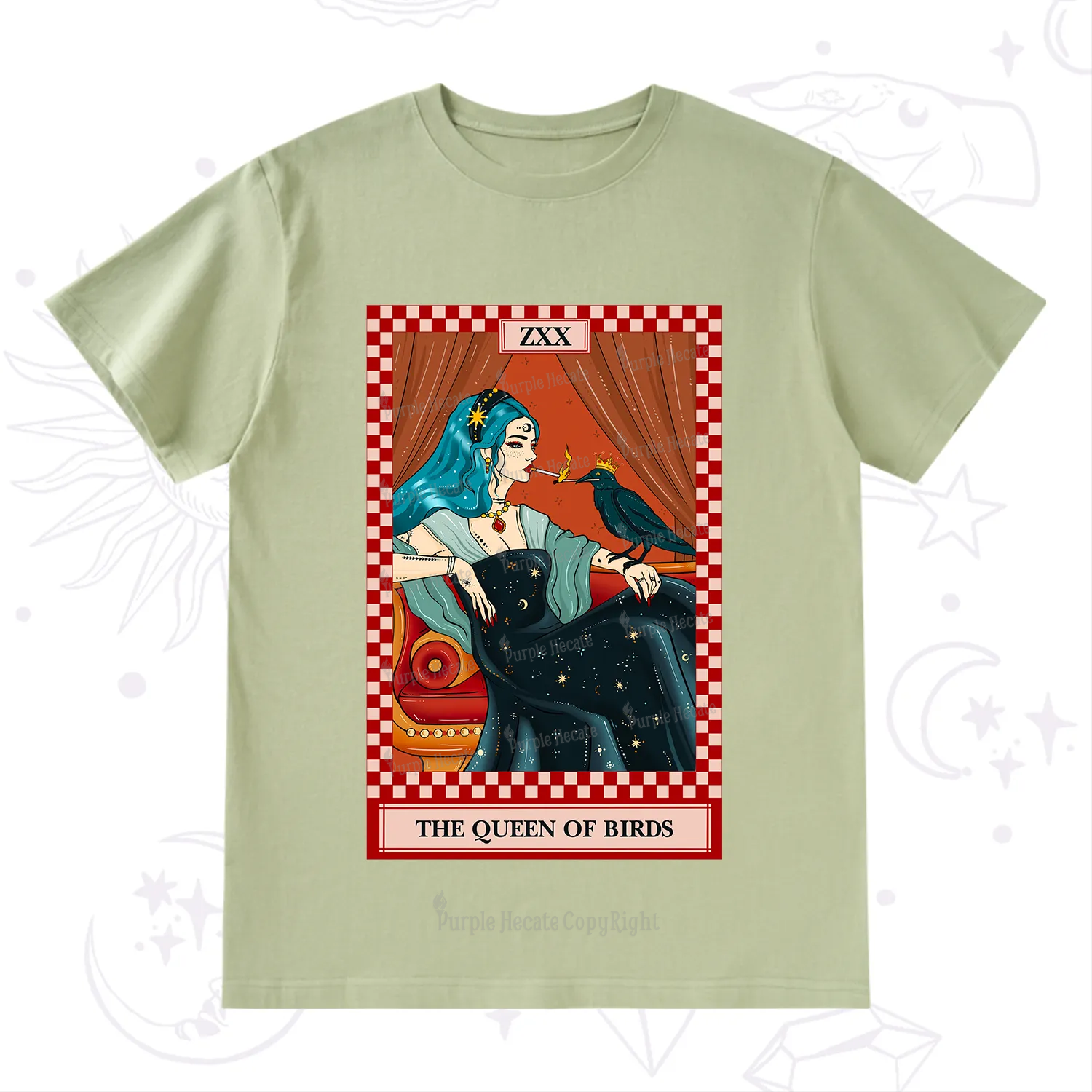 Purplehecate The Queen Of Birds Tarot  T-Shirt