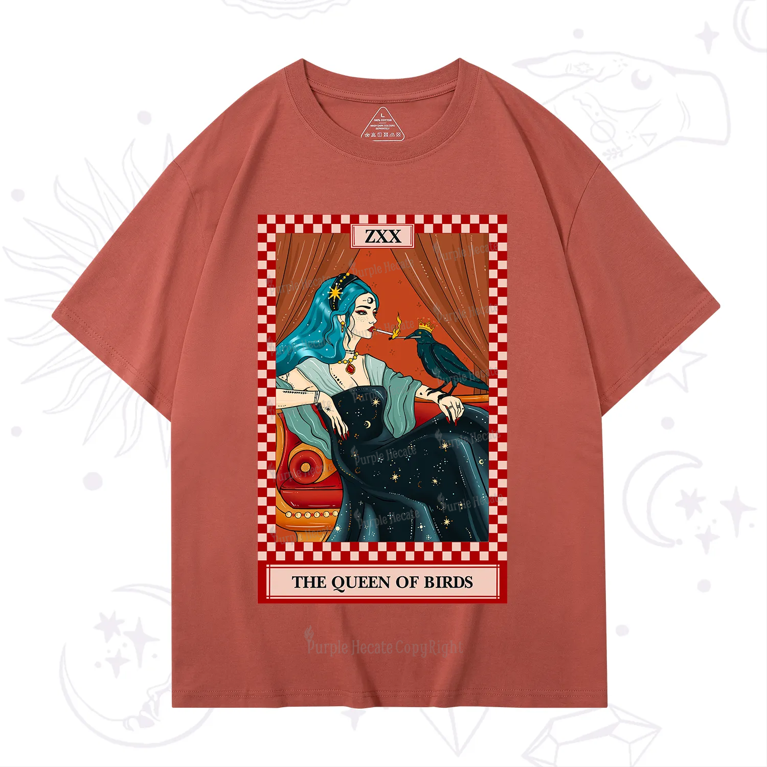 Purplehecate The Queen Of Birds Tarot  T-Shirt