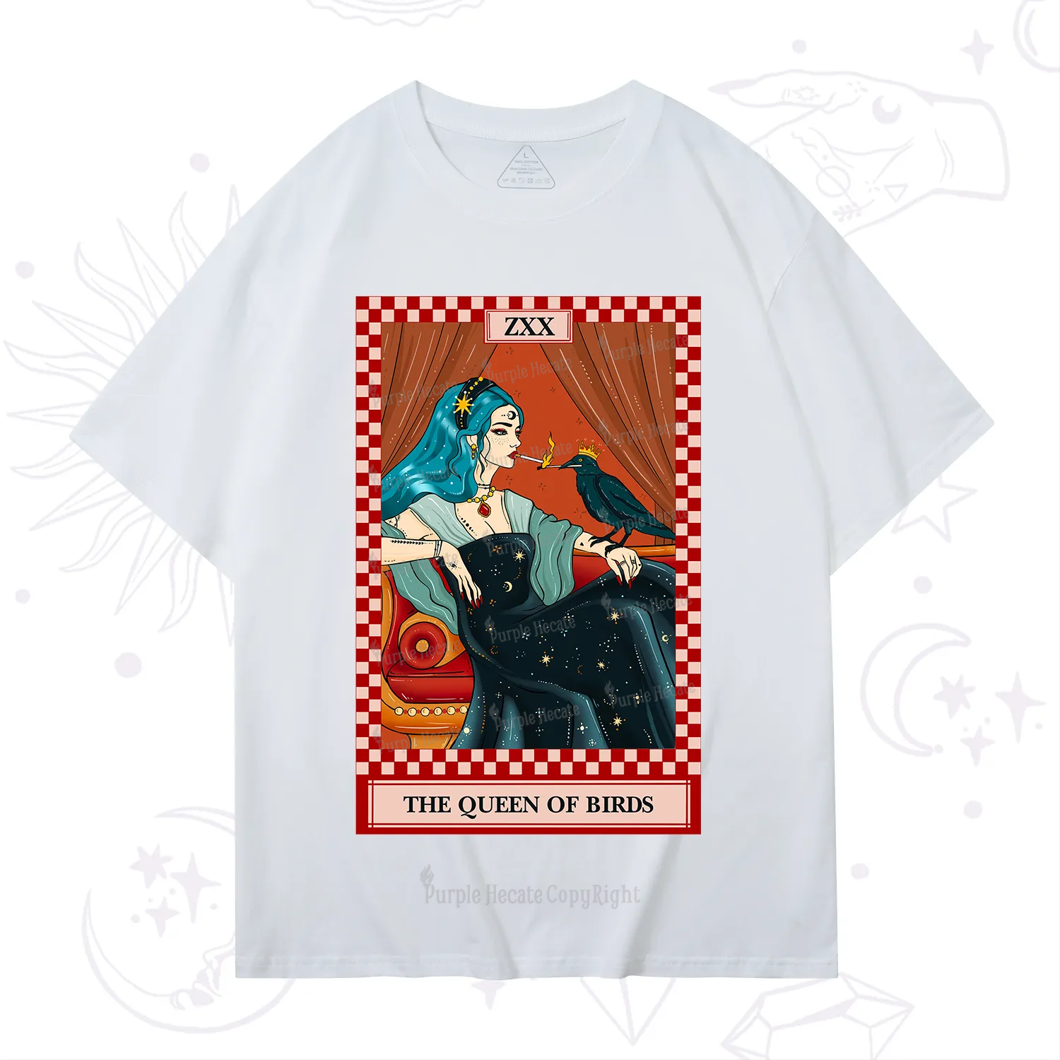 Purplehecate The Queen Of Birds Tarot  T-Shirt