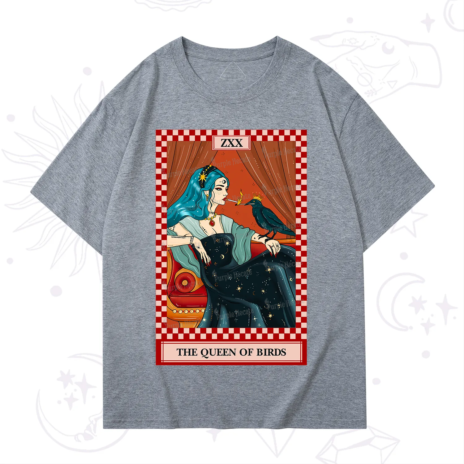 Purplehecate The Queen Of Birds Tarot  T-Shirt