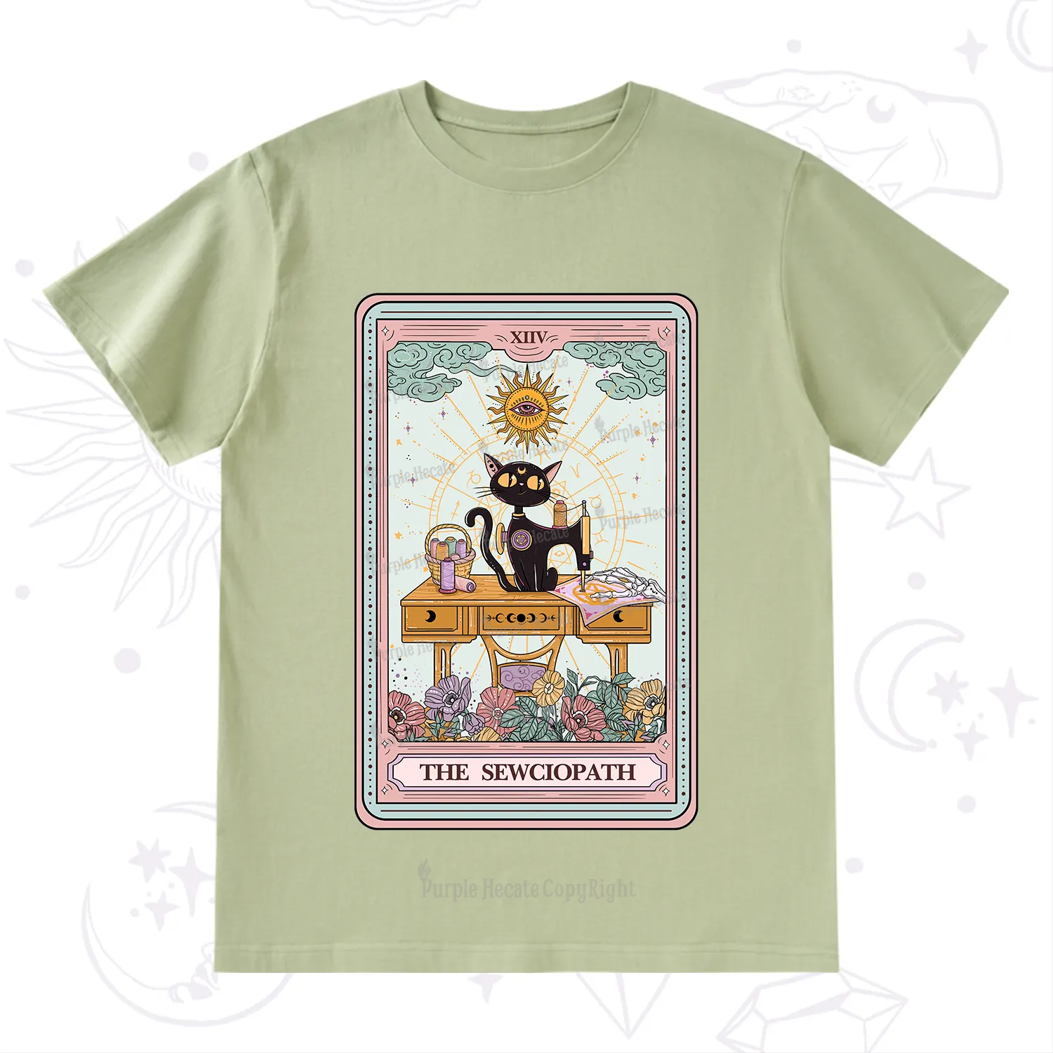 Purplehecate The Sewciopath Tarot Card T-Shirt